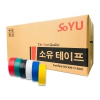 소유 국산 전기 테이프 절연 PVC 6가지색상 19mm x 10M 500개